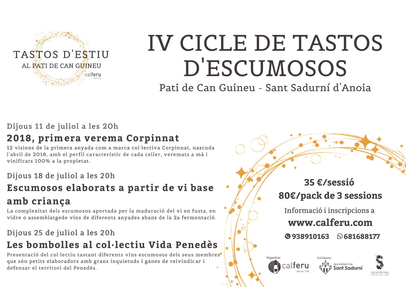 IV Cicle de tastos al Pati de Can Guineu